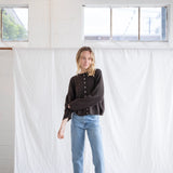 Hailey Button Down Cardigan - Chocolate