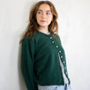 Things Between Piper Cardigan Forest Green - front 