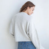Hailey Button Down Cardigan - Light Grey