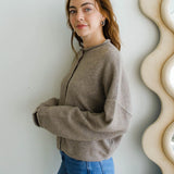 Hailey Button Down Cardigan - Mocha