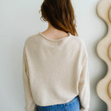 Hailey Button Down Cardigan - Natural