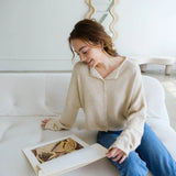 Hailey Button Down Cardigan - Natural