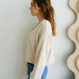 Hailey Button Down Cardigan - Natural