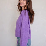 Hailey Button Down Cardigan - Purple