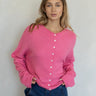 Things Between Piper Cardigan Rose - front view