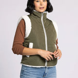 Ava Reversible Sherpa Quilted Vest