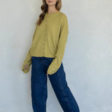 Hailey Button Down Cardigan - Moss