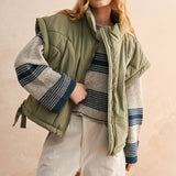 In The Bubble Puffer Vest - Olive