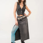 Madi Side Slit Denim Skirt - alldeserved.com