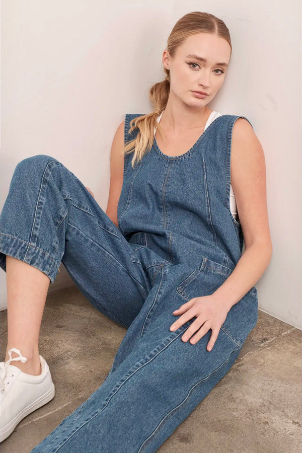High Roller Denim Jumpsuit - alldeserved.com