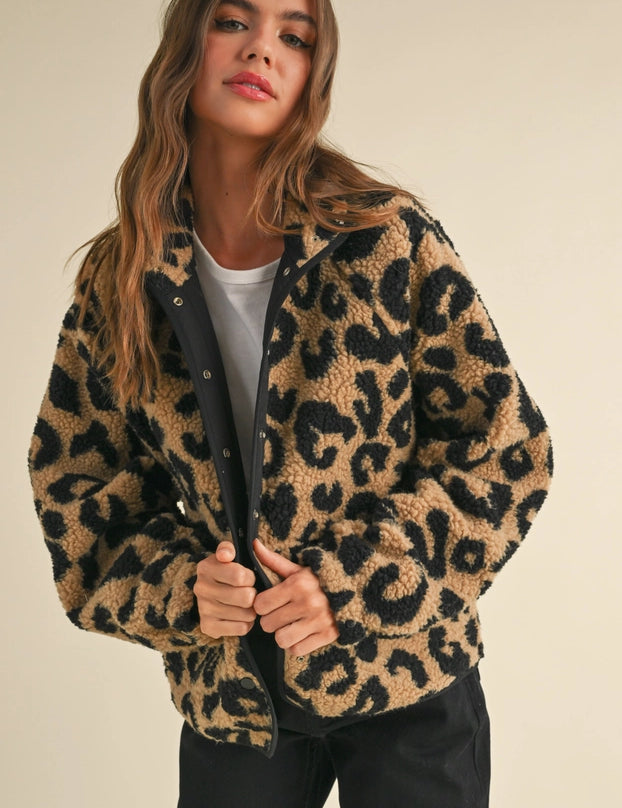 Leopard Print Teddy Jacket - alldeserved.com