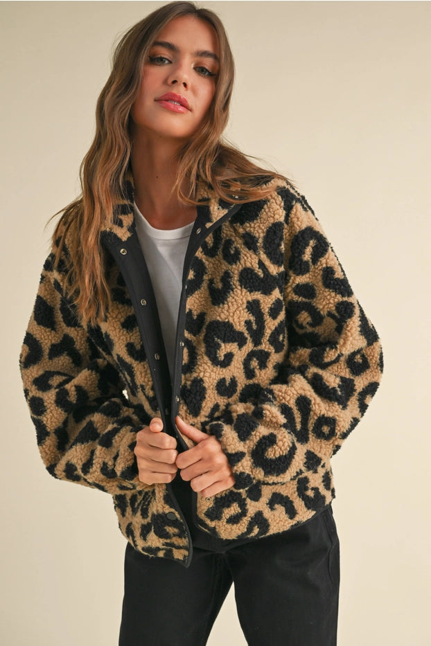 Leopard Print Teddy Jacket - alldeserved.com