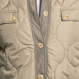 Aura Sherpa Collar Quilted Puffer Coat – Olive