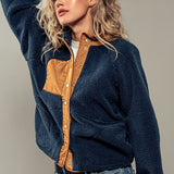 Cozy Trails Fleece Jacket -Blue - FINAL SALE