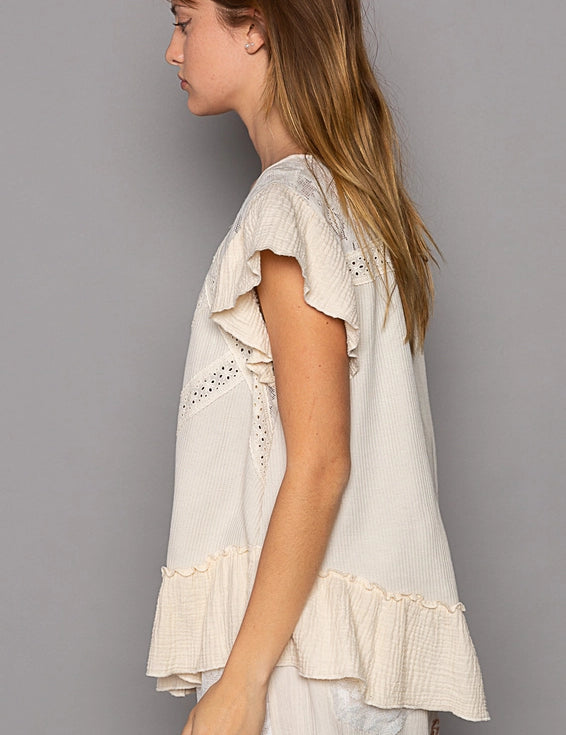 Bohemian Ruffle Lace Top - alldeserved.com