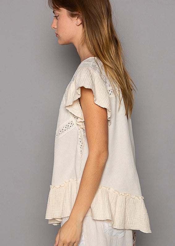Bohemian Ruffle Lace Top - alldeserved.com