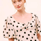 Bianca A-line Polka Dot Midi Dress - alldeserved.com