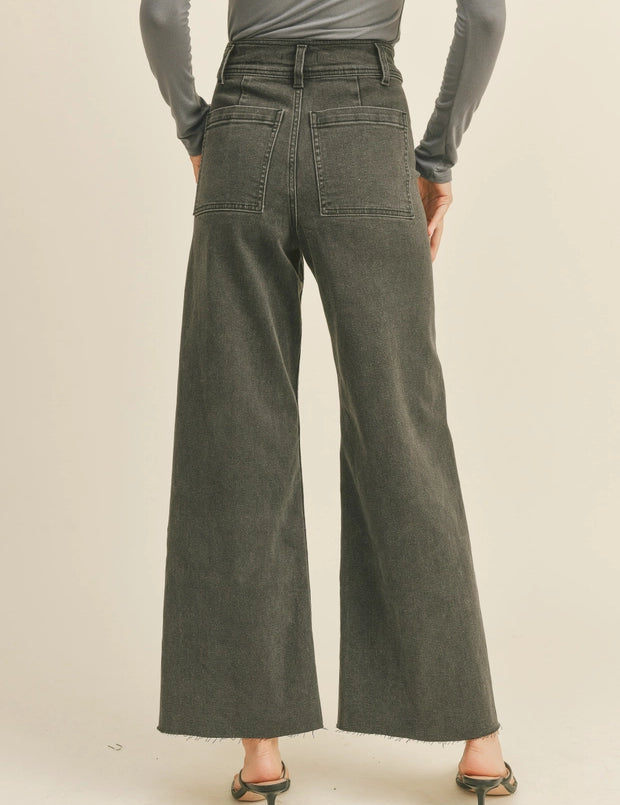 Wild Honey Straight Wide Leg Denim Pants - alldeserved.com
