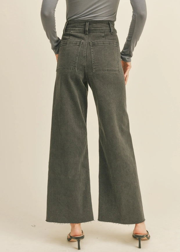 Wild Honey Straight Wide Leg Denim Pants - alldeserved.com