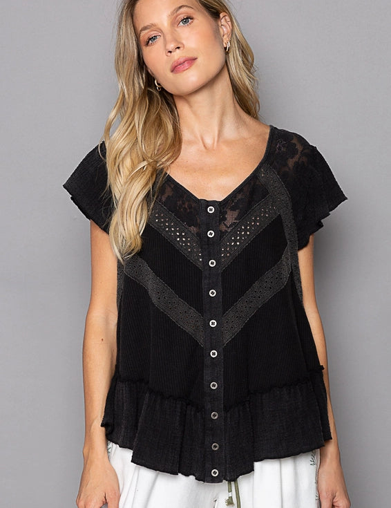 Bohemian Ruffle Lace Top - alldeserved.com