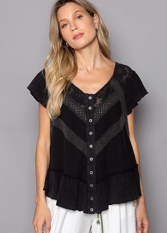 Bohemian Ruffle Lace Top - alldeserved.com