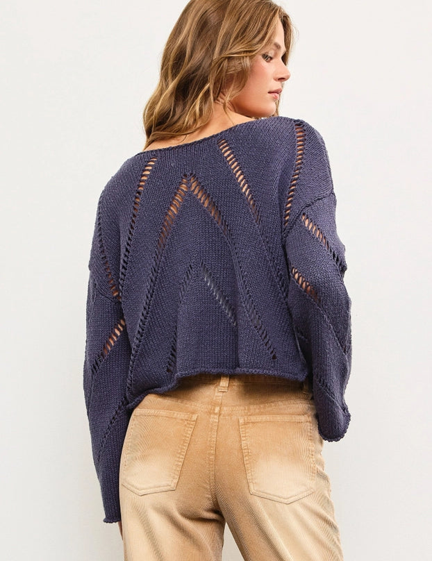 Frankie Mesh Cropped Sweater - alldeserved.com