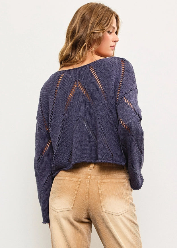 Frankie Mesh Cropped Sweater - alldeserved.com