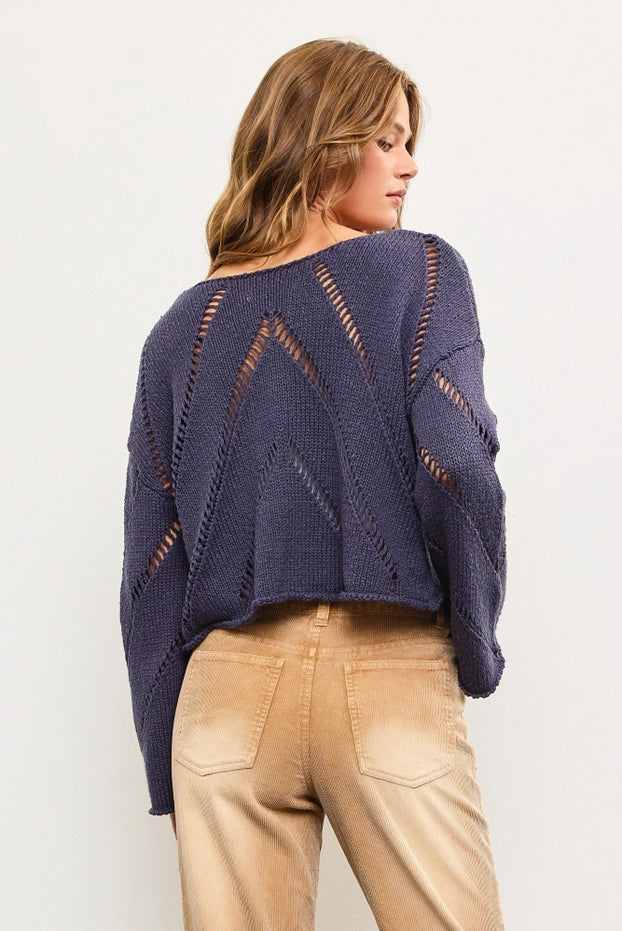 Frankie Mesh Cropped Sweater - alldeserved.com