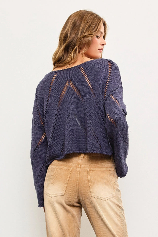 Frankie Mesh Cropped Sweater - alldeserved.com