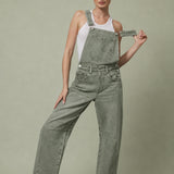 Chill Denim Overall - Olive