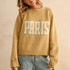 City print casual sweater in Paris butter with relaxed fit and letter front design