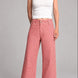 Colette red gingham wide-leg pants on model, front view