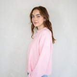 Hailey Button Down Cardigan - Baby Pink