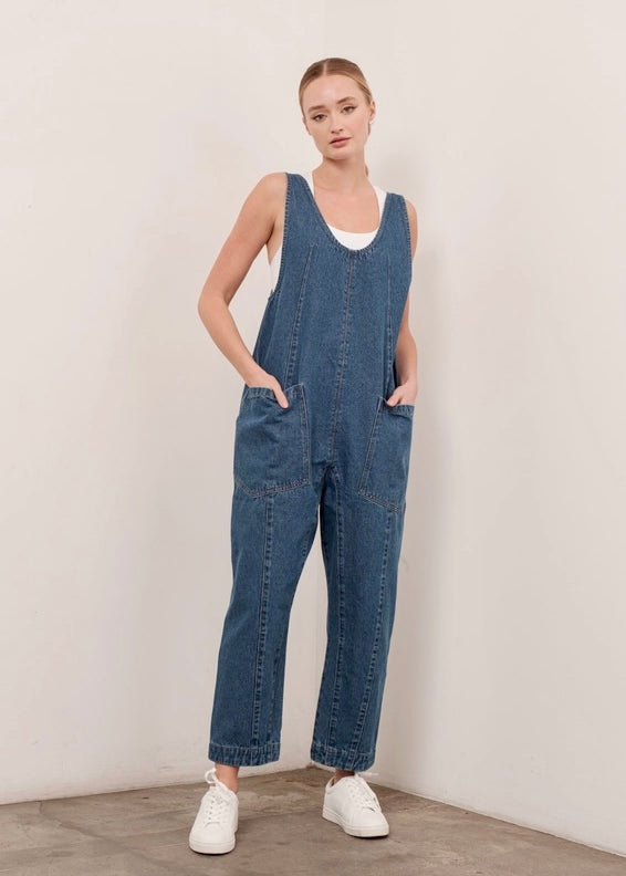 High Roller Denim Jumpsuit - alldeserved.com
