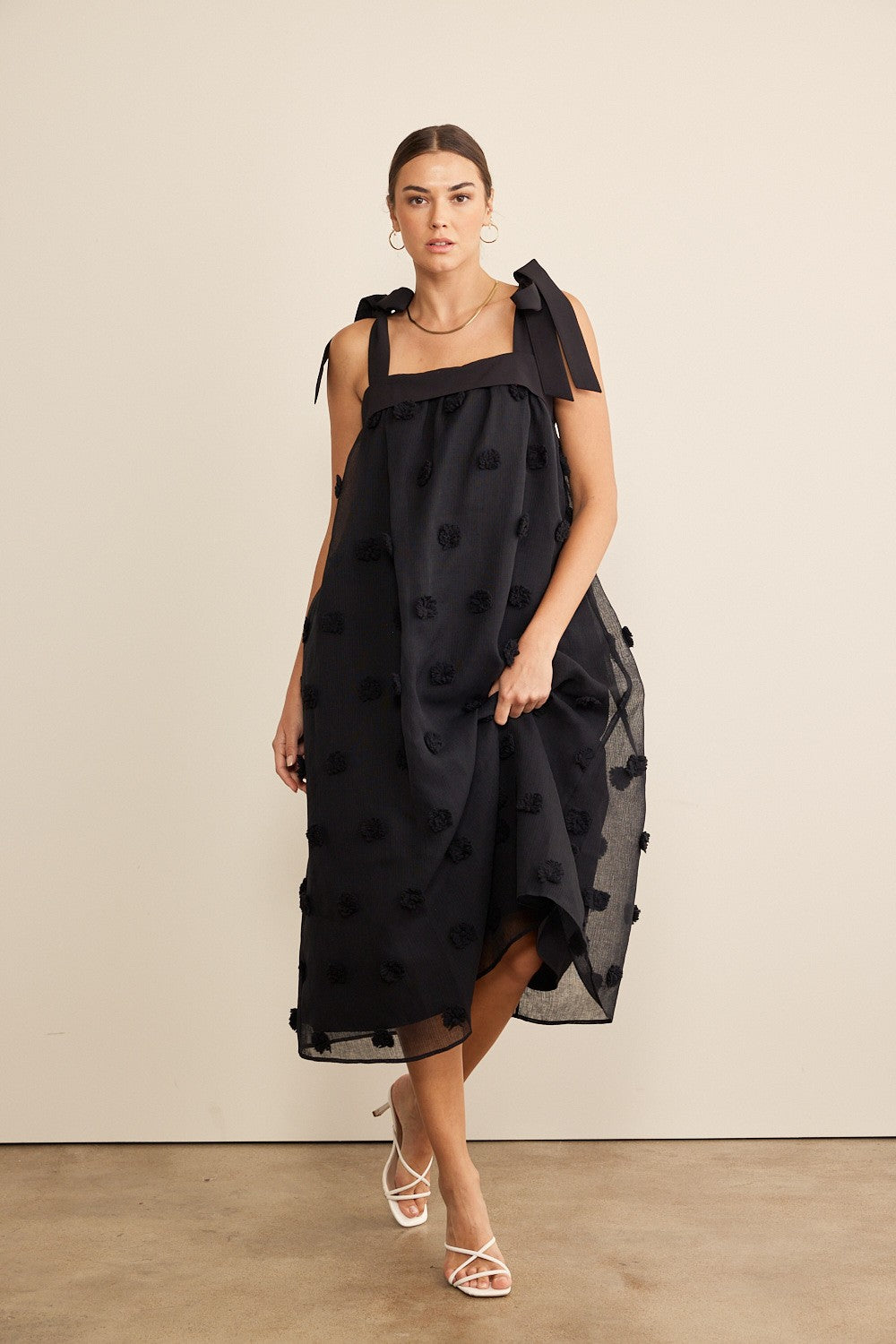 Arianna 3D Dot Midi Dress - alldeserved.com
