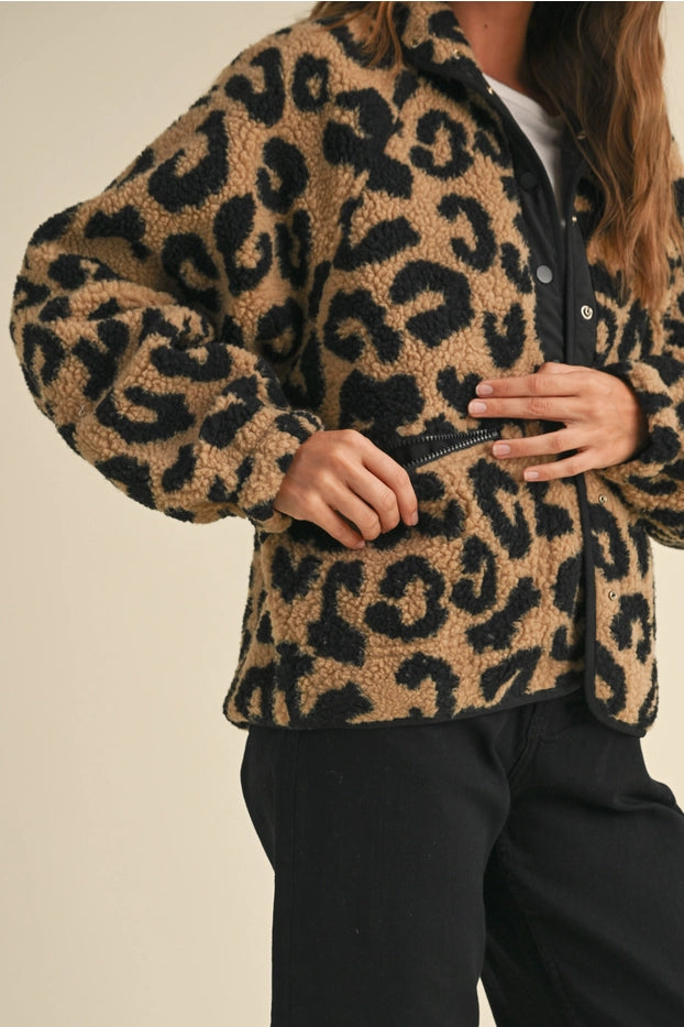 Leopard Print Teddy Jacket - alldeserved.com