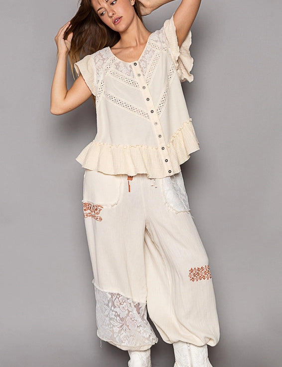 Bohemian Ruffle Lace Top - alldeserved.com
