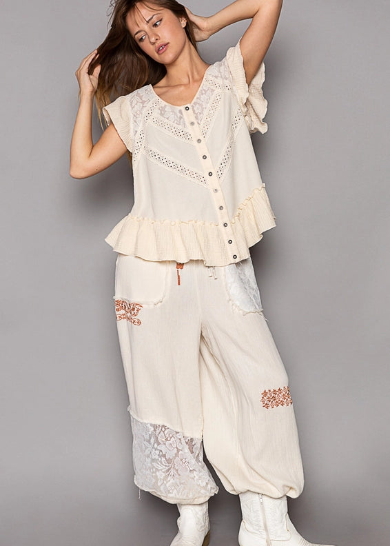 Bohemian Ruffle Lace Top - alldeserved.com