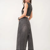 Madi Side Slit Denim Skirt - alldeserved.com
