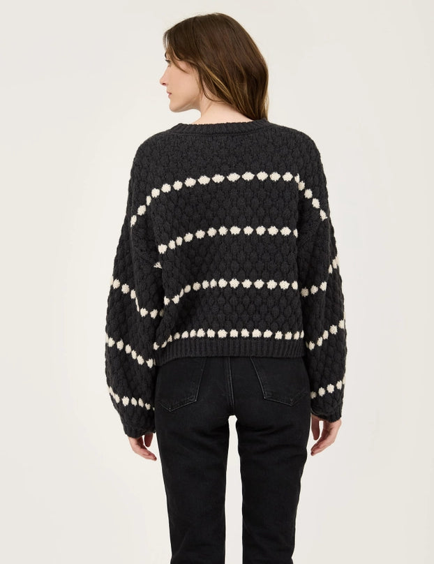 Textured Knit Balloon Sleeve Sweater - alldeserved.com