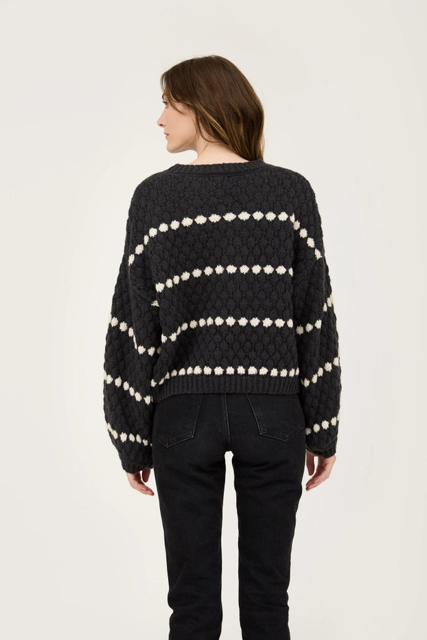 Textured Knit Balloon Sleeve Sweater - alldeserved.com