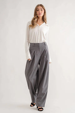 Messi Wide-Leg Pants - Grey