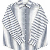 Marina Relaxed Striped Button-Down Shirt – Navy