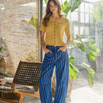 Front outfit view of Good Luck Barrel Jeans styled with a casual top for an easy everyday denim look.
