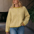 Things Between Piper Cardigan Mini Stripe Dijon Yellow - lifestyle front view