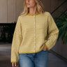 Things Between Piper Cardigan Mini Stripe Dijon Yellow - lifestyle front view