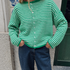 Things Between Piper Cardigan Mini Stripe Green - lifestyle view