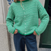 Things Between Piper Cardigan Mini Stripe Green - lifestyle view