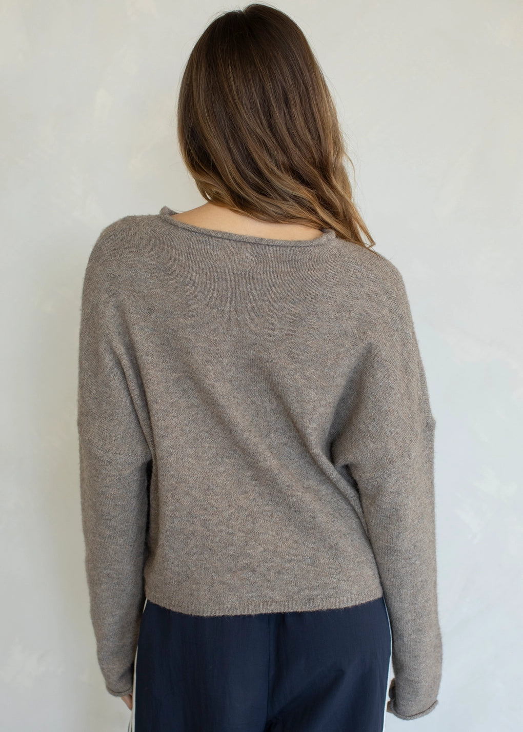 Things Between Piper Cardigan Mocha - back view