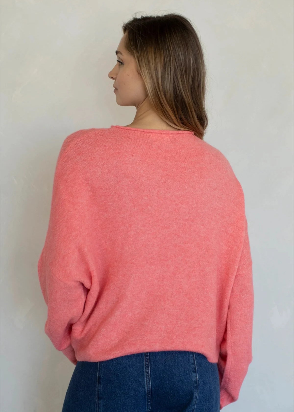 Things Between Piper Cardigan Peach - back view